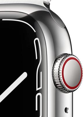 Refurbished Apple Watch serie 7 45mm + Cellular . Stainless steel. Nieuwstaat.3