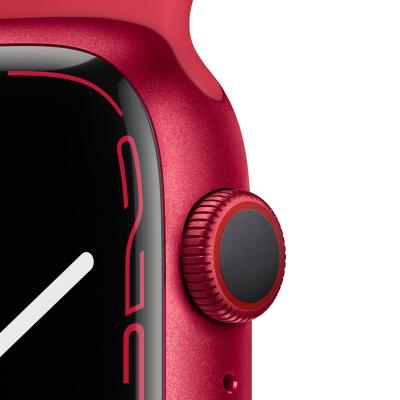 Refurbished Apple Watch serie 8 41mm. Rood aluminium, rode sportband. Nieuwstaat.