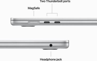 Nieuwe Macbook Air 15inch Silver, Apple M2, 8Gb RAM, 512Gb SSD. Nieuw, los toestel.