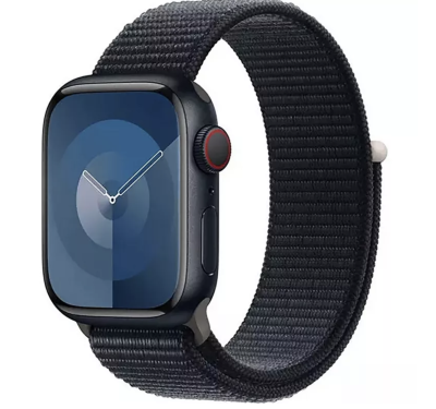 Nieuwe Apple Watch serie 9 41mm Midnight (zwart) aluminium Midnight Sportloop band. + CELLULAR. Nieuw, geopende doos.