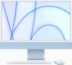  iMac 24inch, Apple M1, 16Gb Ram, 256Gb SSD, BLAUW, Nieuwstaat.