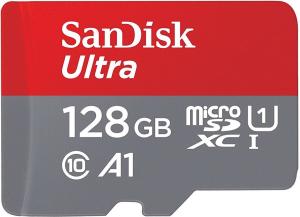 Refurbished Sandisk ULTRA 128GB Micro SD-card.